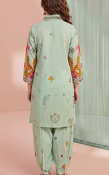 Asifa N Nabeel Mint Lawn Suit | Pakistani Lawn Dress in USA- Image 2