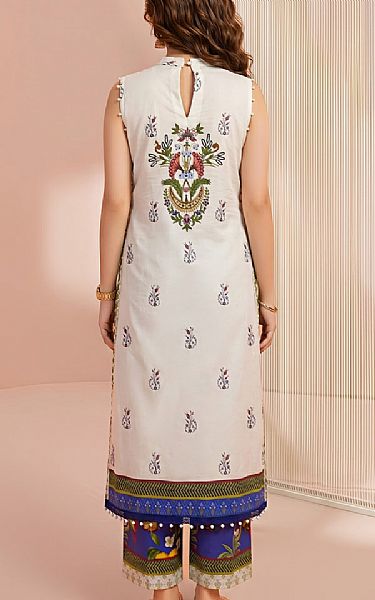 Asifa N Nabeel Off White Lawn Suit | Pakistani Lawn Dress in USA- Image 2