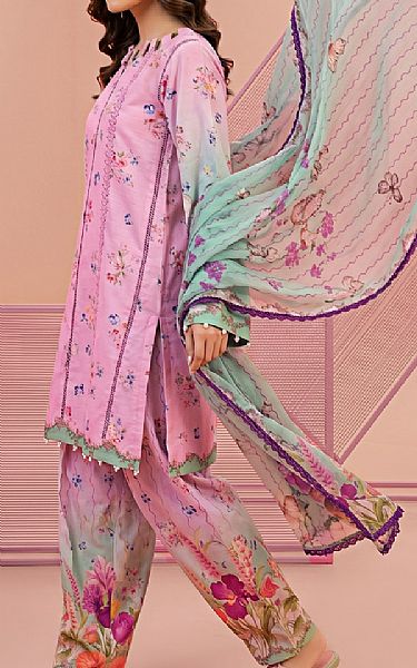 Asifa N Nabeel Baby Pink Lawn Suit | Pakistani Lawn Dress in USA- Image 2