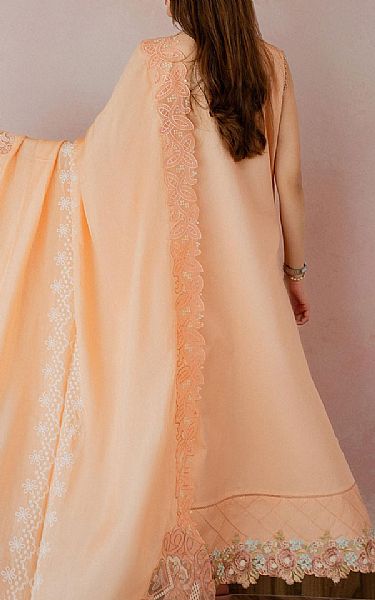 Asifa N Nabeel Peach Lawn Suit | Pakistani Lawn Dress in USA- Image 2