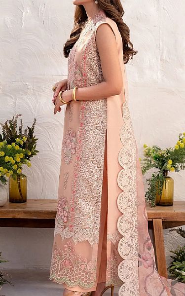 Asifa N Nabeel Peach Lawn Suit | Pakistani Lawn Dress in USA- Image 2