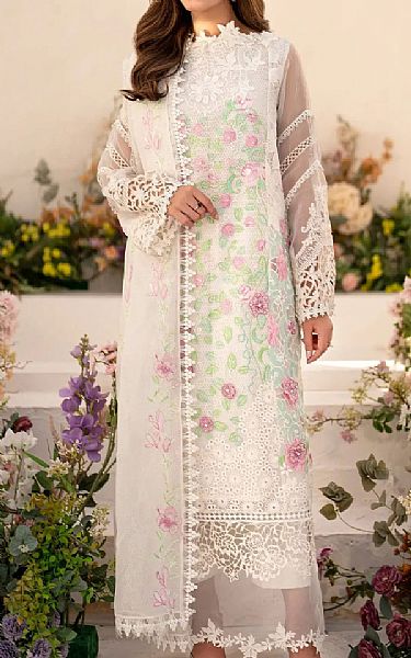 Asifa N Nabeel Off White Lawn Suit | Pakistani Lawn Dress in USA- Image 1