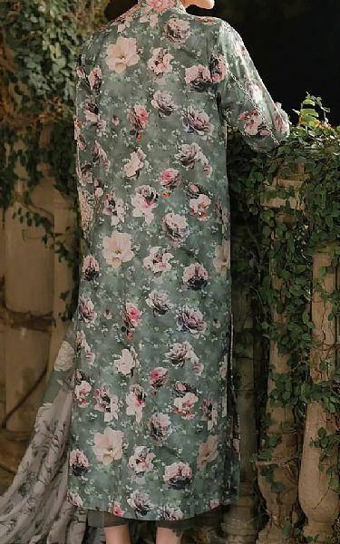 Asifa N Nabeel Spanish Green Lawn Suit | Pakistani Lawn Dress in USA- Image 2