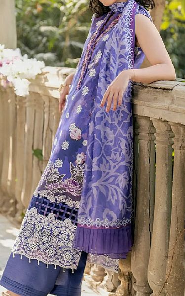 Asifa N Nabeel Blueberry Lawn Suit | Pakistani Lawn Dress in USA- Image 2