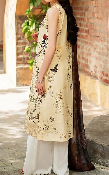 Asifa N Nabeel Off White Lawn Suit | Pakistani Lawn Dress in USA- Image 2