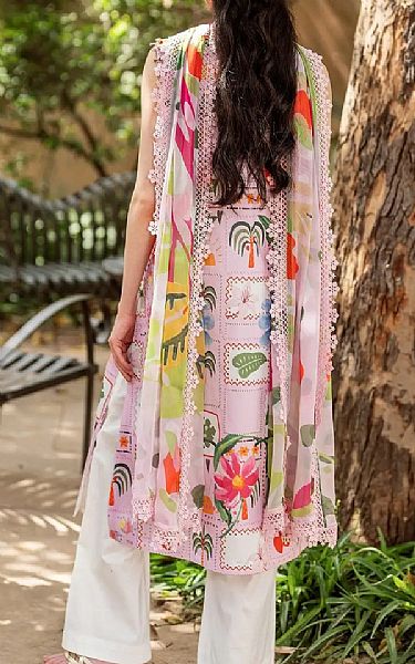 Asifa N Nabeel Pink Lawn Suit | Pakistani Lawn Dress in USA- Image 2
