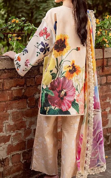 Asifa N Nabeel Ivory Lawn Suit | Pakistani Lawn Dress in USA- Image 2