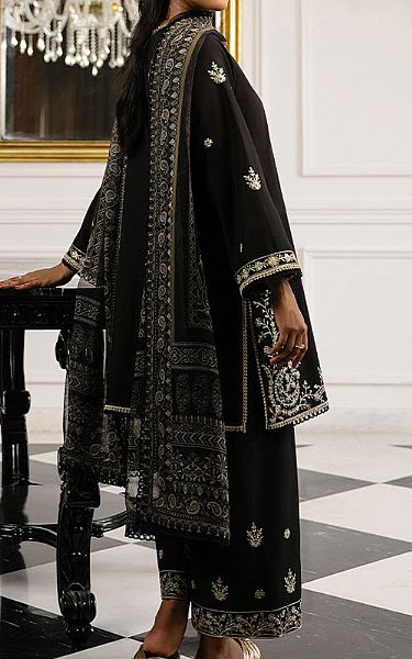 Asim Jofa Black Cambric Suit | Pakistani Lawn Dress in USA- Image 2