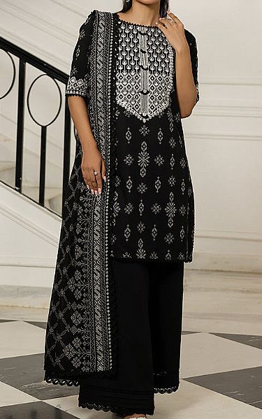 Asim Jofa Black Lawn Suit (2 pcs) | Pakistani Lawn Dress in USA- Image 1