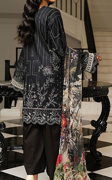 Asim Jofa Black Lawn Suit | Pakistani Lawn Dress in USA- Image 2