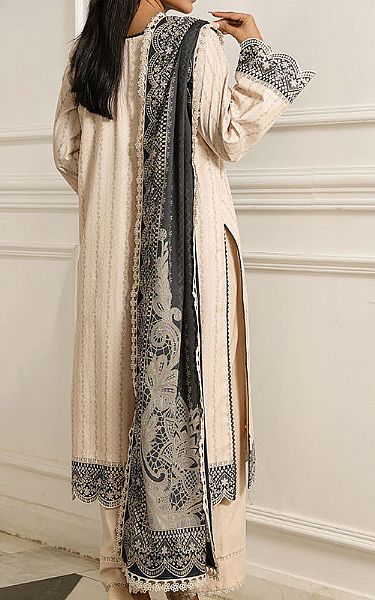 Asim Jofa Ivory Lawn Suit | Pakistani Lawn Dress in USA- Image 2