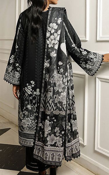 Asim Jofa Black Lawn Suit | Pakistani Lawn Dress in USA- Image 2