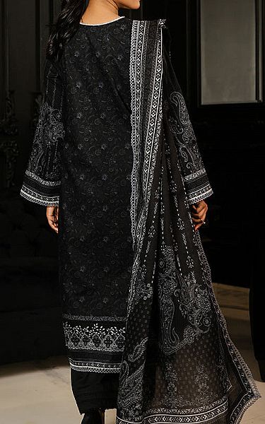 Asim Jofa Black Lawn Suit | Pakistani Lawn Dress in USA- Image 2