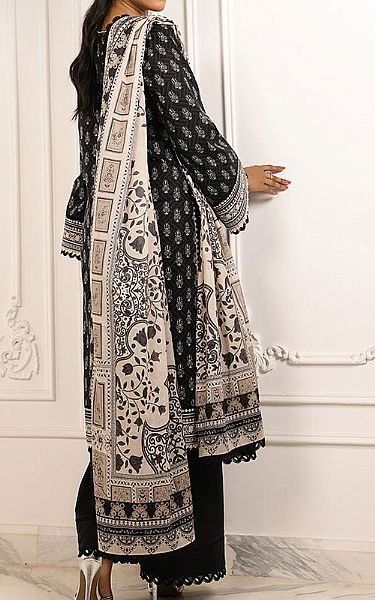 Asim Jofa Black Lawn Suit | Pakistani Lawn Dress in USA- Image 2