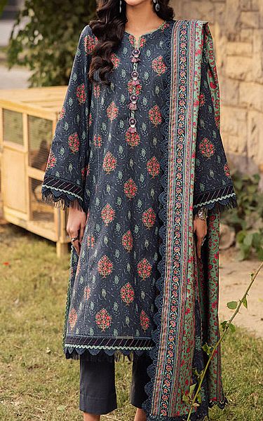 Asim Jofa Grey Lawn Suit | Pakistani Lawn Dress in USA- Image 1