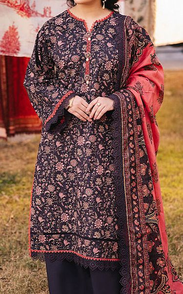 Asim Jofa Black Lawn Suit | Pakistani Lawn Dress in USA- Image 2