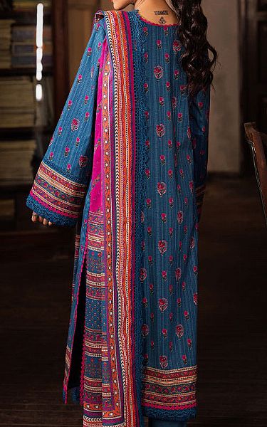 Asim Jofa Zinc Blue Lawn Suit | Pakistani Lawn Dress in USA- Image 2