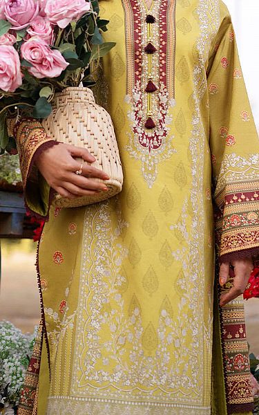 Asim Jofa Lime Green Lawn Suit | Pakistani Lawn Dress in USA- Image 2