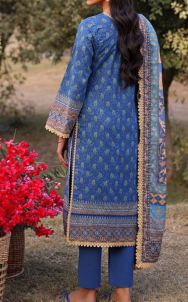 Asim Jofa Bright Blue Lawn Suit | Pakistani Lawn Dress in USA- Image 2