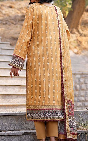 Asim Jofa Sand Gold Lawn Suit | Pakistani Lawn Dress in USA- Image 2