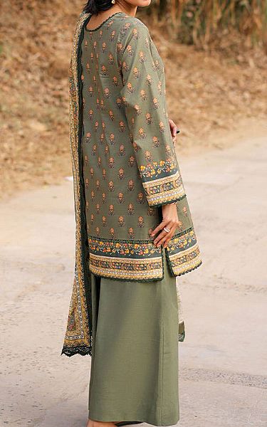 Asim Jofa Green Lawn Suit | Pakistani Lawn Dress in USA- Image 2