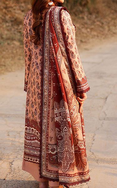 Asim Jofa Brown Lawn Suit | Pakistani Lawn Dress in USA- Image 2