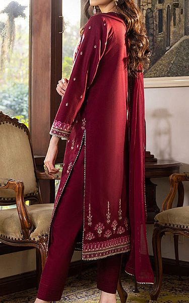 Asim Jofa Carmine Cambric Suit | Pakistani Lawn Dress in USA- Image 2