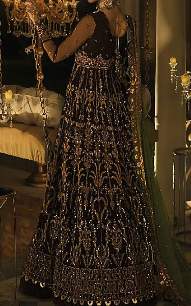 Asim Jofa Black Net Suit | Pakistani Dresses in USA- Image 2