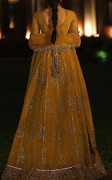 Orange Chiffon Suit | Asim Jofa Pakistani Chiffon Dresses