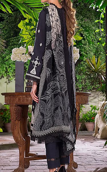Asim Jofa Black Cambric Suit | Pakistani Lawn Suits- Image 2