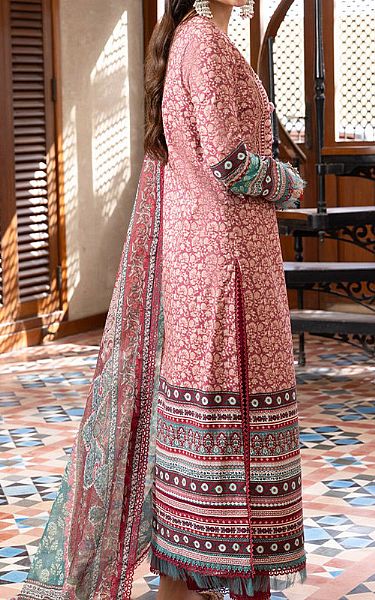 Asim Jofa Brink Pink Cotton Suit | Pakistani Winter Dresses- Image 2