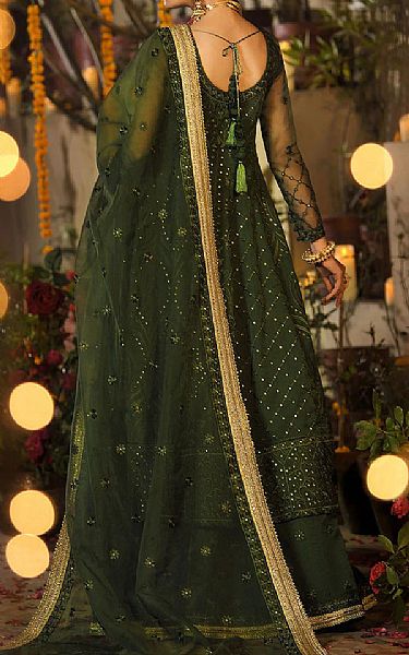 Fern Green Organza Suit | Asim Jofa Pakistani Chiffon Dresses