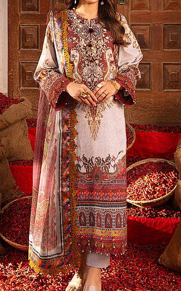 Asim Jofa Off-white Dobby Suit | Pakistani Lawn Suits- Image 1