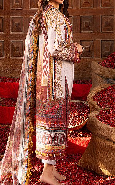 Asim Jofa Off-white Dobby Suit | Pakistani Lawn Dress in USA- Image 2