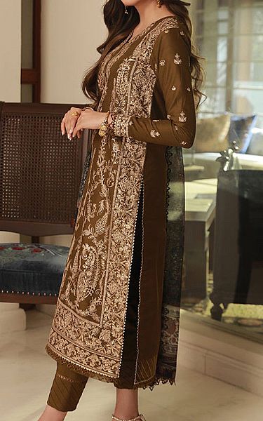 Asim Jofa Bronze Cambric Suit | Pakistani Lawn Suits- Image 2