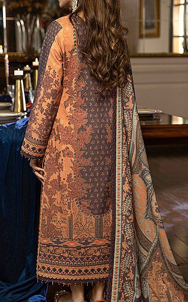 Asim Jofa Peach Karandi Suit | Pakistani Winter Dresses- Image 2