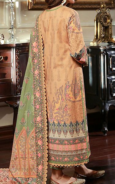 Asim Jofa Sand Gold Karandi Suit | Pakistani Winter Dresses- Image 2