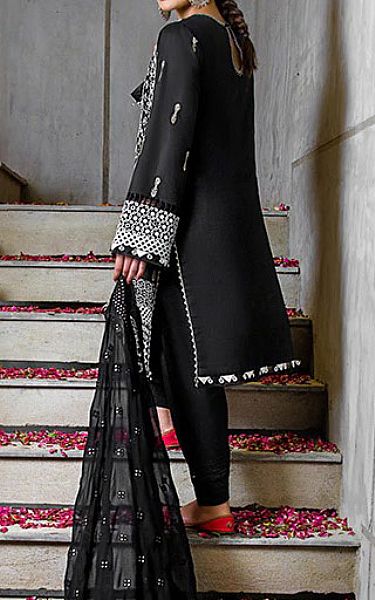 Asim Jofa Black Lawn Suit | Pakistani Lawn Suits- Image 2