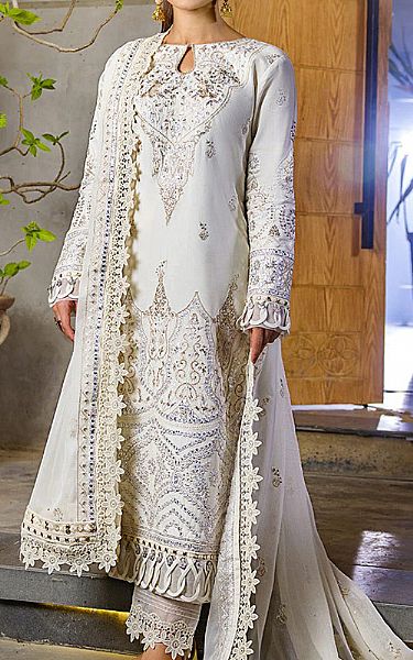 Asim Jofa Off-white Lawn Suit | Pakistani Dresses in USA- Image 1