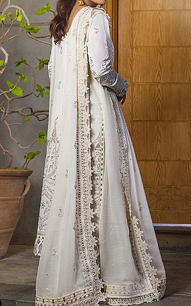 Asim Jofa Off-white Lawn Suit | Pakistani Dresses in USA- Image 2