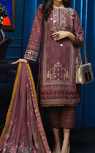 Asim Jofa Tea Rose Khaddar Suit | Pakistani Winter Dresses- Image 1
