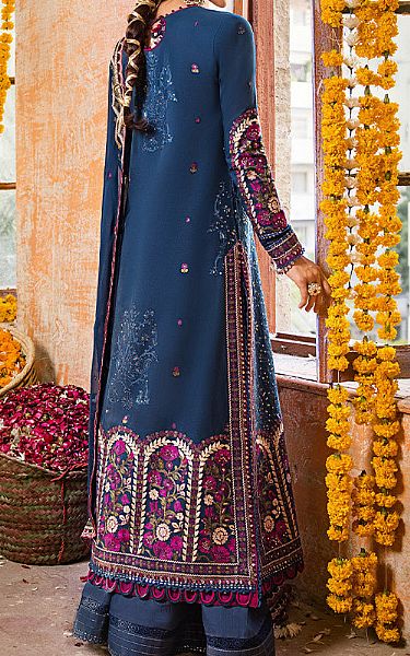 Asim Jofa Teal Blue Lawn Suit | Pakistani Lawn Suits- Image 2