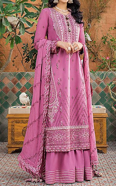 Asim Jofa Hot Pink Lawn Suit | Pakistani Lawn Dress in USA- Image 1