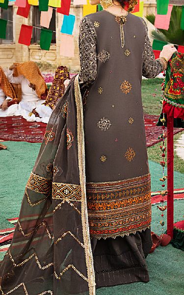 Asim Jofa Dark Grey Lawn Suit | Pakistani Lawn Suits- Image 2