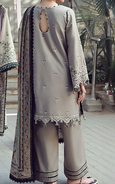 Asim Jofa Grey Cambric Suit | Pakistani Lawn Dress in USA- Image 2