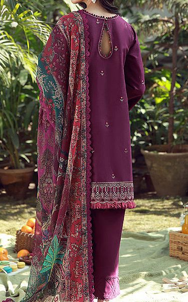 Asim Jofa Magenta Cambric Suit | Pakistani Lawn Dress in USA- Image 2