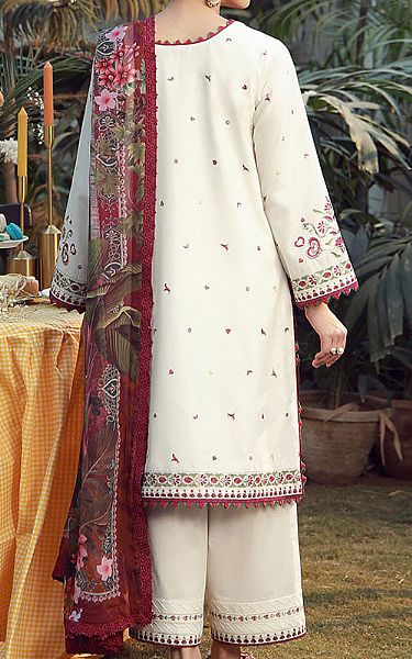 Asim Jofa Off-white Cambric Suit | Pakistani Lawn Dress in USA- Image 2