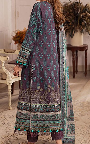 Asim Jofa Plum Cambric Suit | Pakistani Winter Dresses- Image 2