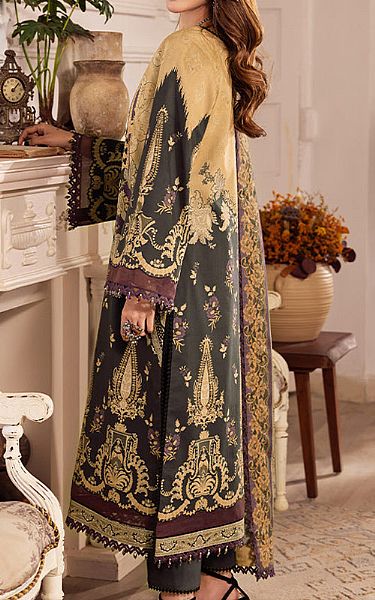 Asim Jofa Black Cambric Suit | Pakistani Winter Dresses- Image 2