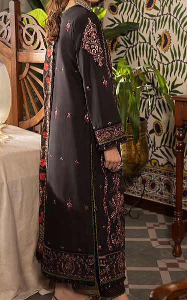 Asim Jofa Black Cambric Suit | Pakistani Winter Dresses- Image 2